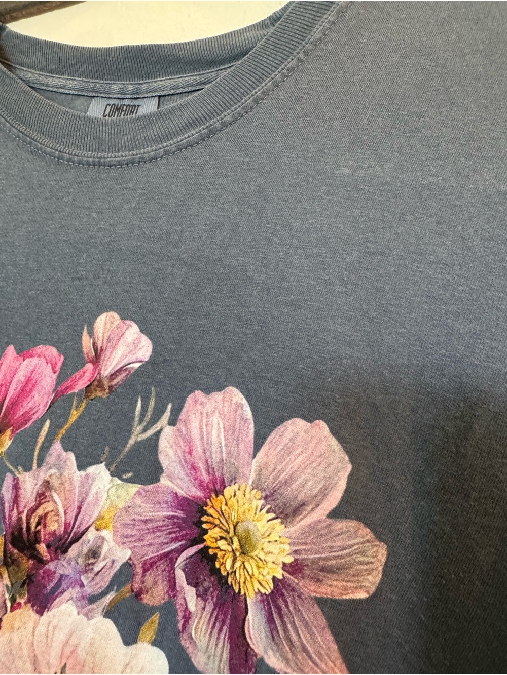 Comfort Colors Women’s L Floral T-Shirt 100% Cotton Oversized Comfort Lounge - Picture 6 of 6